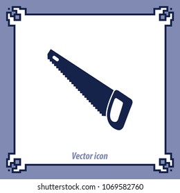 Saw icon, vector design element
