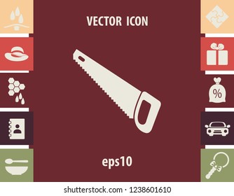 Saw icon, vector design element