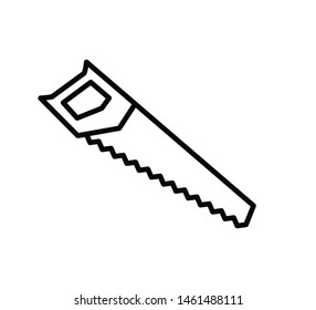 Saw icon vector flat style illustration