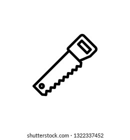 Saw Icon Vector Illustration in Line Style for Any Purpose