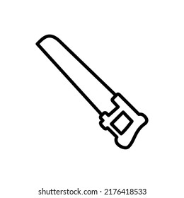 saw icon vector illustration logo template for many purpose. Isolated on white background. outline style.