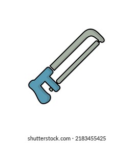 saw icon vector illustration logo template for many purpose. Isolated on white background. full color cartoon.