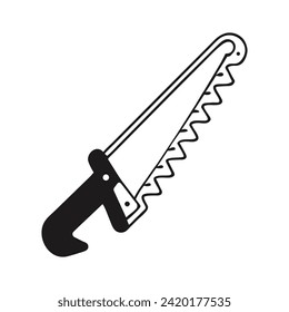 Plantilla de símbolo de ilustración del vector de icono Saw