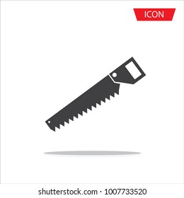 Saw icon vector isolated on white background.