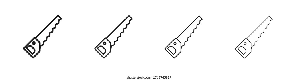 Icono de Saw. Vector de pictogramas aislados.