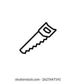 ícone de serra vetor. em design de estilo de linha em fundo branco. ilustração de vetor