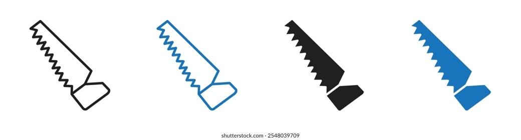 Saw icon Vector set outline