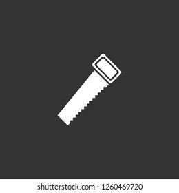 saw icon vector. saw sign on black background. saw icon for web and app