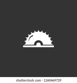 saw icon vector. saw sign on black background. saw icon for web and app