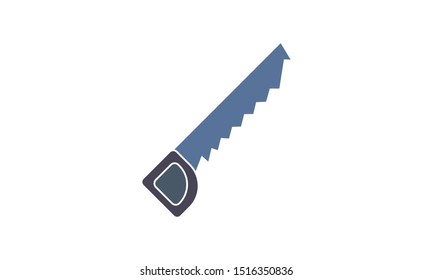 Saw icon vector. Simple flat symbol. Perfect  pictogram illustration on white background.