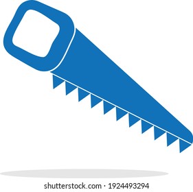 vector de icono de la sierra. vector de icono de herramienta. (versión azul)