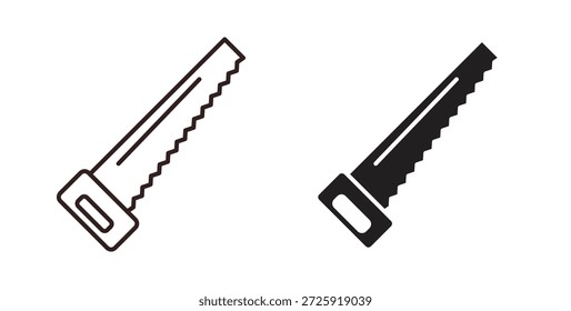 Saw icons. Vector linear icon isolated on white background.