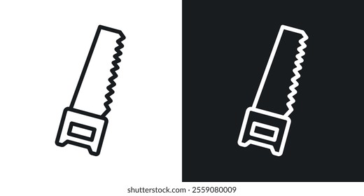 Saw icons. vector set in black colors