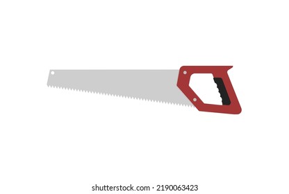 Saw illustration vector flat design editable. Handsaw vector.