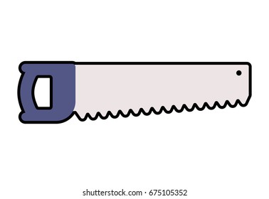 Saw isolated. Bench tool on white background