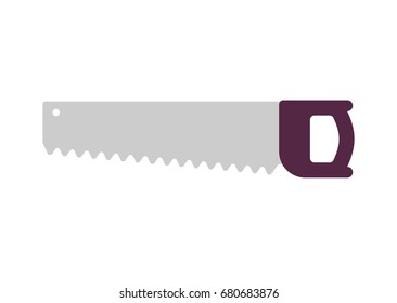 Saw isolated. Bench tool on white background