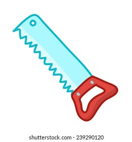 saw isolated illustration on white background