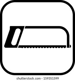 Saw isolated vector  