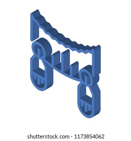 Saw isometric left top view 3D icon
