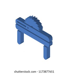 Saw isometric left top view 3D icon