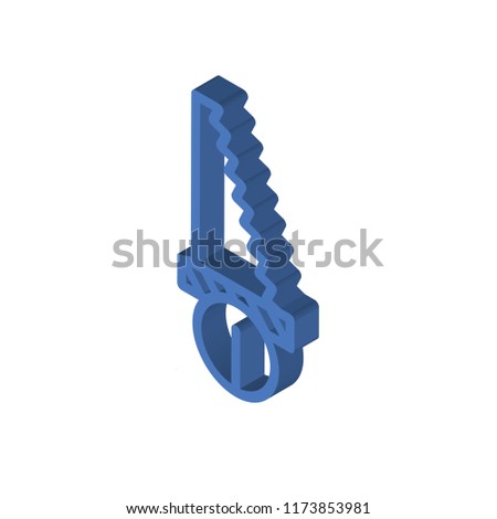 Saw isometric left top view 3D icon