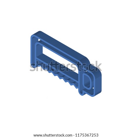 Saw isometric left top view 3D icon