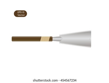 saw japan vector illustration/hand tool icon