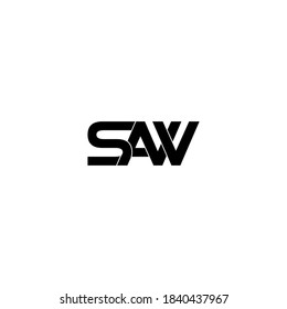 saw letter original monogram logo design