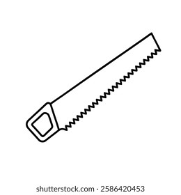 saw line art vector on white background