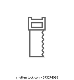 Saw line icon.