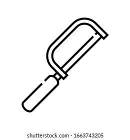 Saw line icon, concept sign, outline vector illustration, linear symbol.