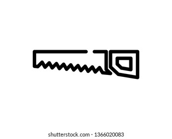 saw line icon. Element of saw icon for mobile concept and web apps. Thin line saw icon can be used for web and mobile - Vector