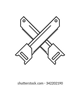 Saw linear icon. Vector illustration. Minimalistic modern design.