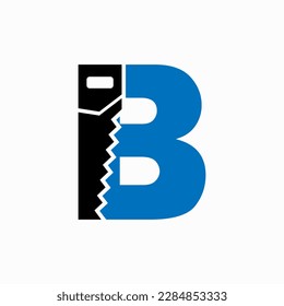 Saw Logo Design On B Letter