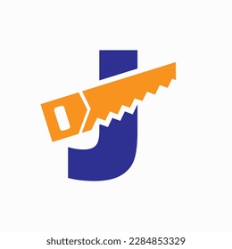 Saw Logo Design On J Letter