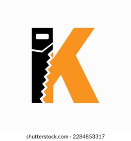 Saw Logo Design On K Letter