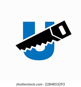 Saw Logo Design On U Letter