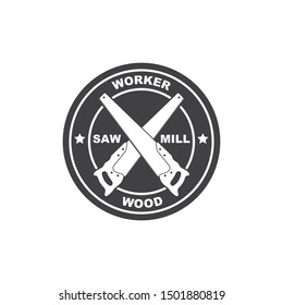 saw logo icon vector illustration design 