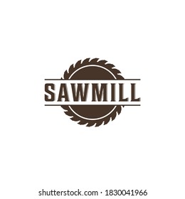 saw logo with a saw illustration suitable for a carpenter