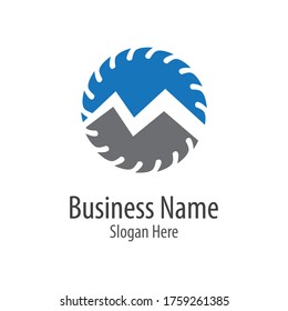 Saw logo vector icon illustration design