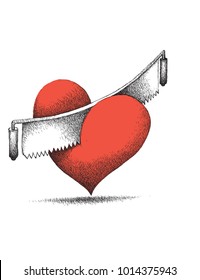 saw love heart