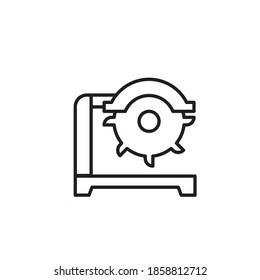 sah Maschinensymbol Vektorgrafik Stil Design. einzeln auf weißem Hintergrund
