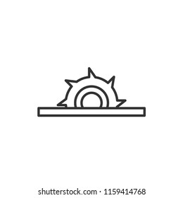 Saw Machine  Modern Simple Outline Vector Icon
