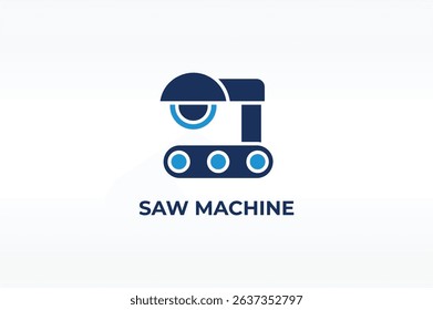 SAW MACHINE vector, icon or logo sign isolated symbol illustration