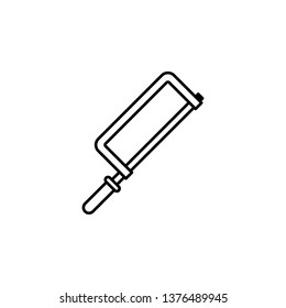 saw for metal icon. Element of plumbering icon. Thin line icon for website design and development, app development. Premium icon