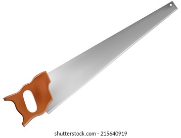 saw on a white background. construction intsrument. vector illustration
