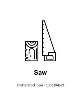 saw outline icon. Element of labor day illustration icon. Signs and symbols can be used for web, logo, mobile app, UI, UX