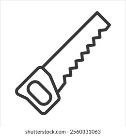 Saw Outline Icon Vector Illustration