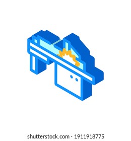 saw panel machine isometric icon vector. saw panel machine sign. isolated symbol illustration