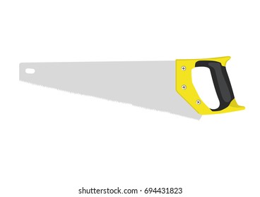 Saw realistic vector illustration isolated